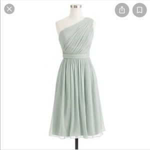 Jcrew Chiffon One Shoulder, dusty shale, 10 Tall